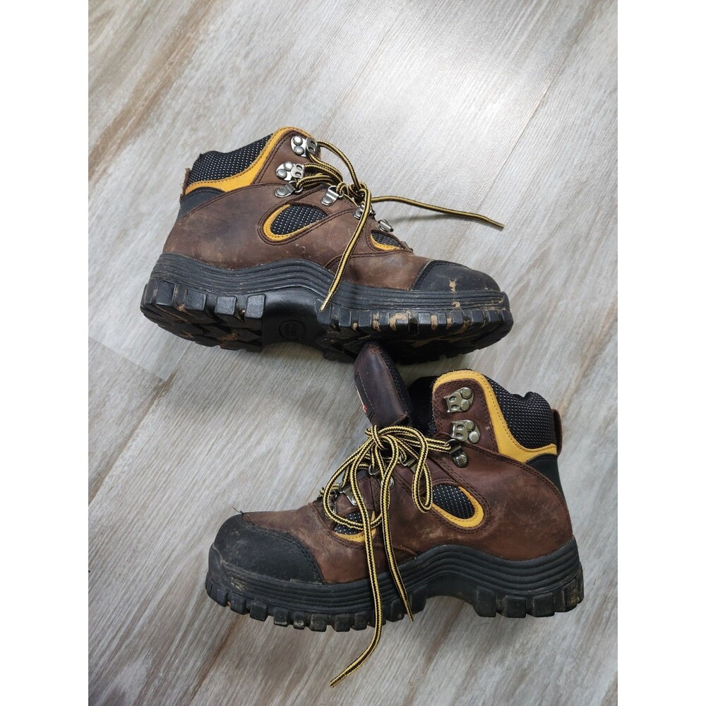 Brahma Blaze Steel Toe Work Boots Brown Leather Lace Up Safety Womens Sz 8 GUC - Picture 10 of 11